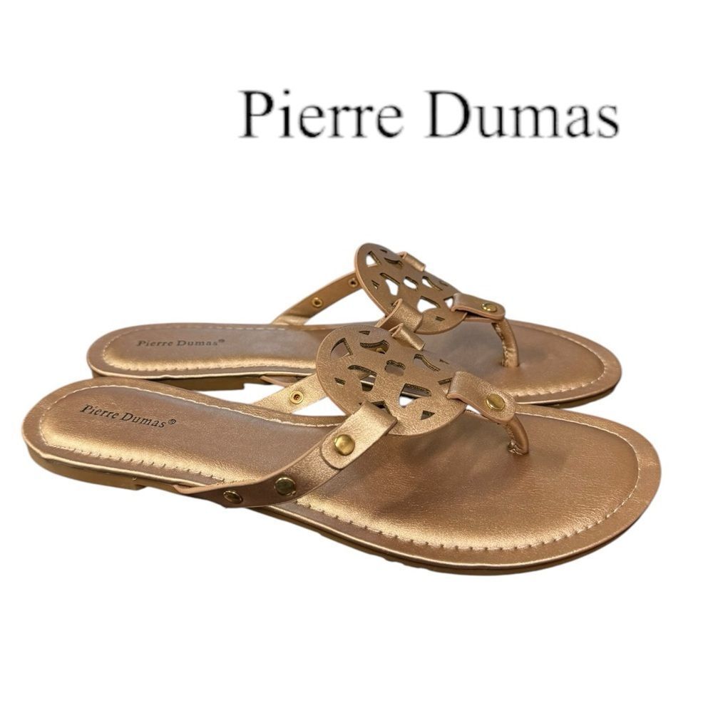 New Pierre Dumas Women's Rose Gold Slide Sandals 11